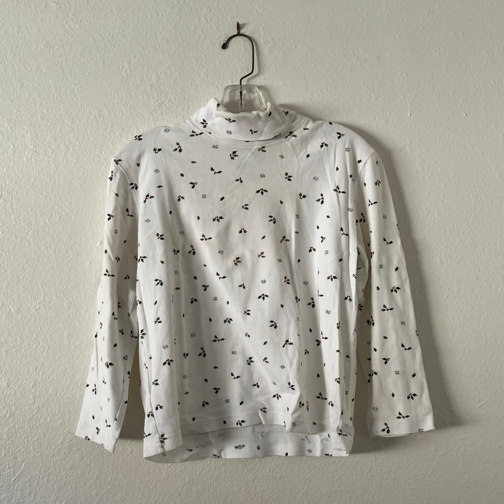 White Talbots Christmas Turtleneck